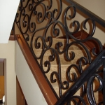 Closeup of Stair Railings with Swirls